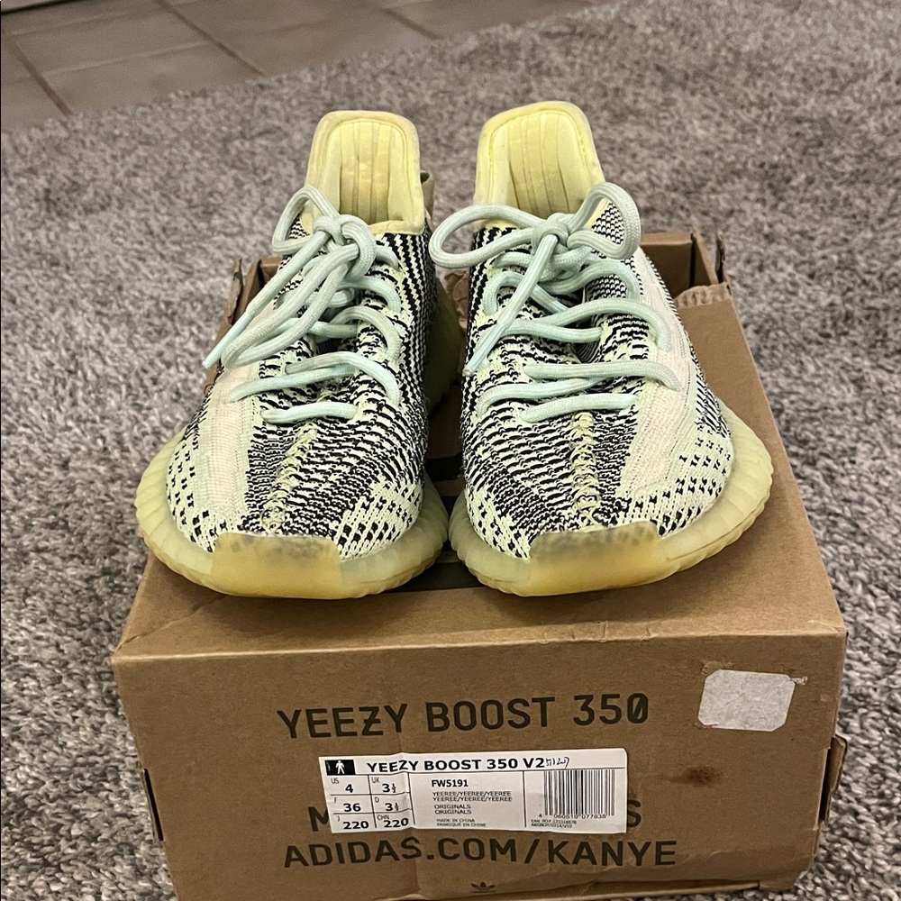Yeezy Kids Sneakers - Yellow and Black; like new only a few times worn.